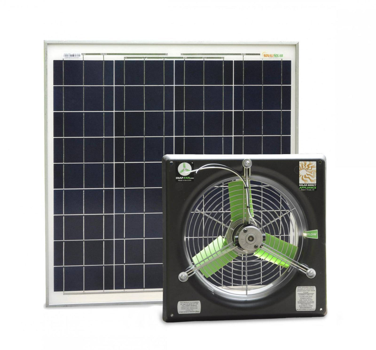 12″ BLDC Snap-Fan Solar Kit