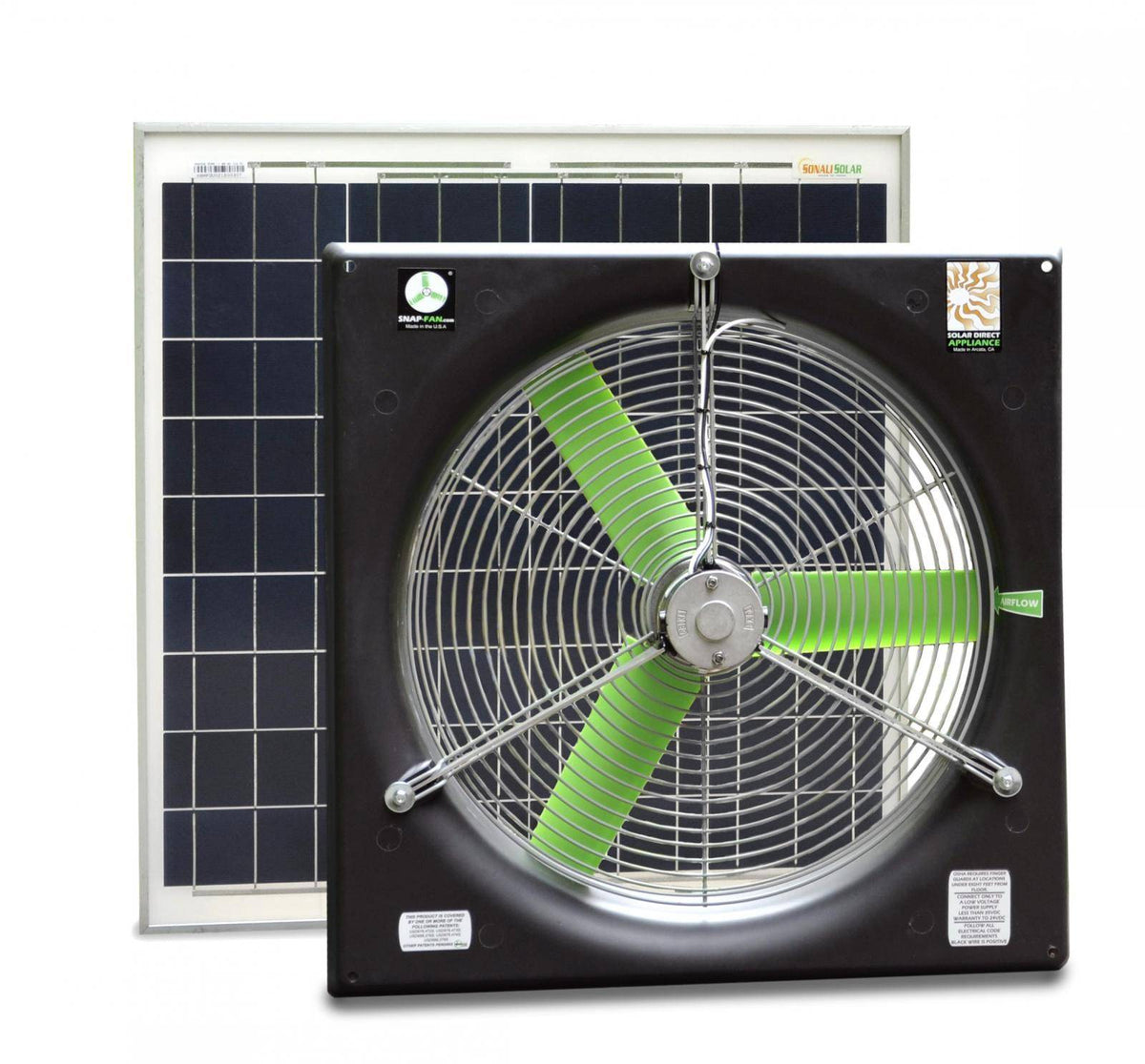 20″ BLDC Snap-Fan Solar Kit