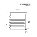 24″ Snap-Fan Exhaust Shutter