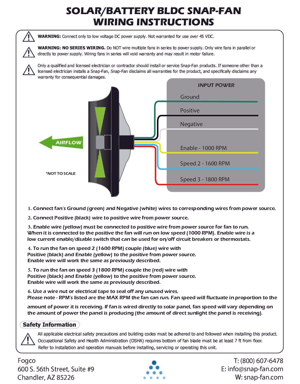20″ HP Brushless DC Snap-Fan