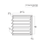 16″ Snap-Fan Exhaust Shutter